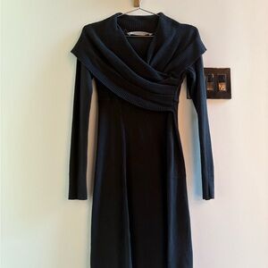 Elegant Black Knit Dress